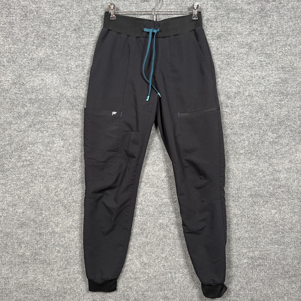 Fabletics Mens Size XS All Shift Scrub Jogger Pants Black Bottoms Drawstring